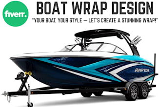 design a professional and eye catching boat wrap design