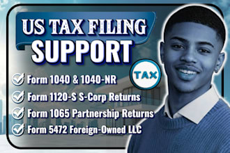 do US tax filing, llc tax, US tax returns, business tax 1120 5472 1040 cpa