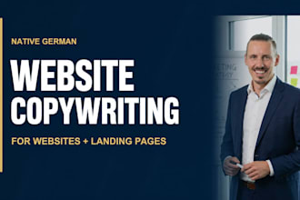 do native german website copywriting and landing page copy