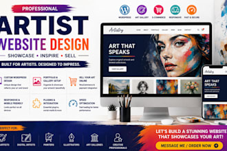 design art gallery website, redesign artist portfolio, fine art website