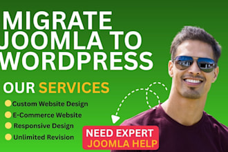 migrate your joomla website to wordpress professionally website maintenance