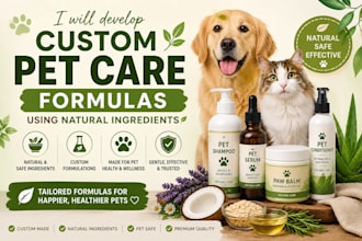 develop custom pet care formulas using natural ingredients