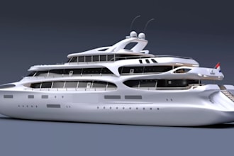 model game ready low poly ship, 3d vessel , yatch, cargo and boat 3d model
