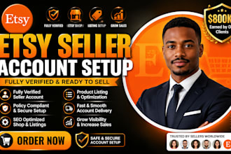 open a fully verified etsy seller account etsy account creation etsy listing