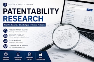 research your invention for patentability and prior art