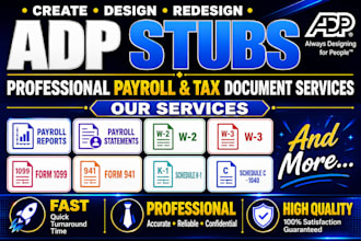 calculate payroll stubs, w2 for you and employees