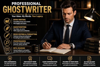 be book and ebook ghostwriter fiction writer fantacy and romance