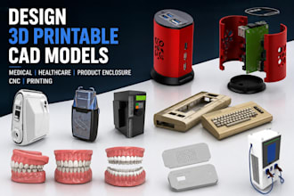 design 3d printable cad models medical healthcare product enclosure cnc printing