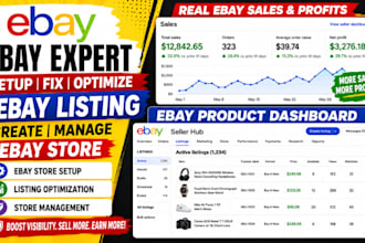 setup fix optimize ebay listing create manage ebay store ebay lister expert