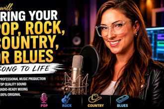 bring your pop, rock, country, or blues song to life