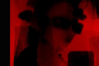 create an experimental album cover from scratch