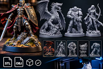 create custom 3d printable miniatures and stl models