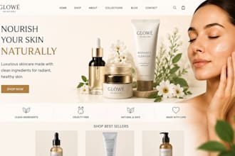 build squarespace skincare website beauty brand cosmetic store website design