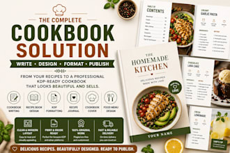 design write cookbook recipe cookbook journal KDP cookbook recipe cookbook cover