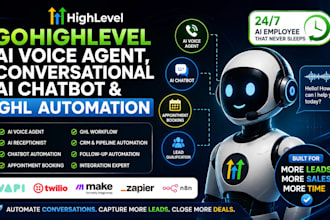 build gohighlevel ai voice agent conversational ai chatbot and ghl automation