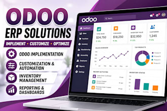 do odoo implementation, customization, erp setup and inventory management