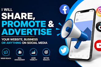 share, promote and advertise your website business or anything