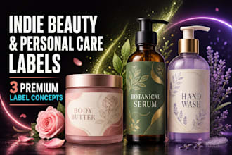 design your clean indie beauty skincare label and packaging with 3d mockups