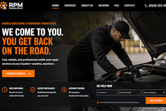 design wix mobile mechanic website squarespace roadside auto repair website