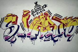 create a unique graffiti design for you