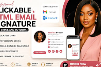 do clickable HTML signature for gmail and outlook