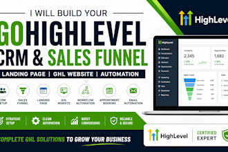 be your gohighlevel specialist ghl website landing page salesfunnel ghl crm saas