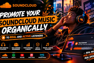 promote your soundcloud music organically to real and active listeners