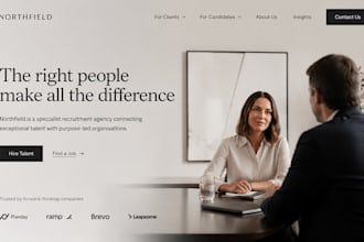design squarespace recruitment agency website with job listings and applications