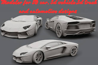 do 3d car vehicle modeling in blender solidworks rhino autocad for print render
