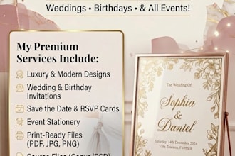 design luxury wedding invitation cards and event stationery