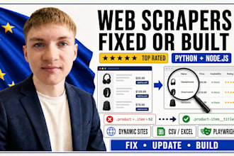 fix update or build python and nodejs web scrapers