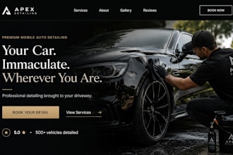 wix car detailing website squarespace mobile auto detailing website