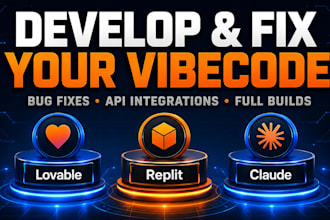 develop, fix, debug your bubble io, codex, claude ai, vibecoded apps, bugs, saas
