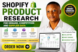research shopify products for demand, competition and supplier data