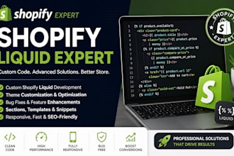 fix shopify bugs, liquid errors and custom coding, theme customization