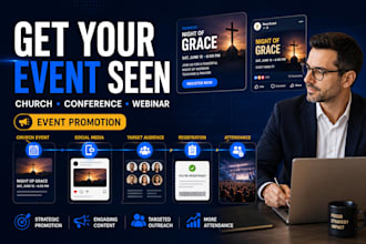 promote your church event, conference, webinar and social media event campaign