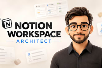 build an advanced notion workspace, automated dashboards and databases