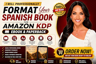 do spanish ebook and paperback formatting for amazon KDP