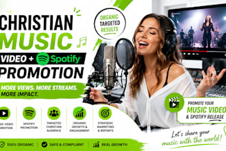 promote christian music videos and spotify music with organic marketing