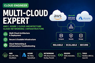 design, troubleshoot and manage AWS azure cloud infrastructure and network