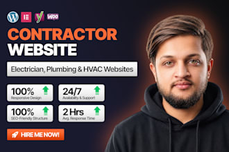 build electrician, plumbing, hvac, roofing, contractor website