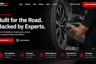 build wix tire shop website squarespace tire installation automative website