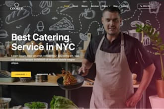 design wix catering website wedding corporate food catering service website