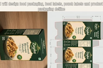 design food packaging food labels pouch labels and product packaging dieline