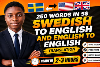 do professional english and swedish translation