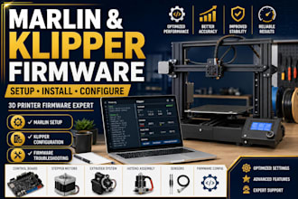 setup, install and build marlin or klipper firmware for your 3d printer