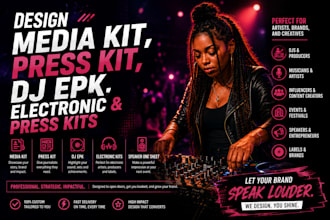 create a influencer media kit dj press kit artist epk  travel fashion media kit