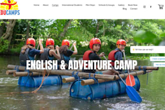 design wix camp registration website youth camp enrollment camp booking website