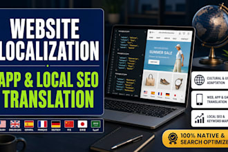 provide website localization french app translation local SEO optimization