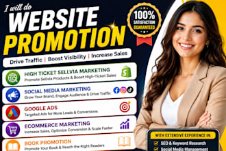 do website promotion, sellvia marketing, book promotion, social medial manager